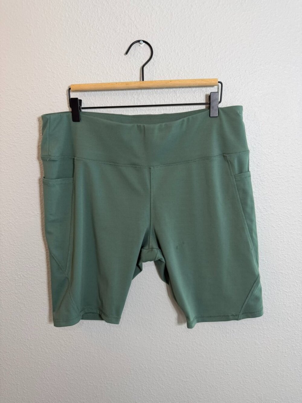Jockey Green Biker Shorts with Pockets XXL